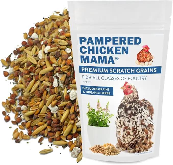 Pampered Chicken Mama Chick Feed - Premium Chicken Scratch Treat - High Protein & Calcium Grower Feed for Laying Hens (10 lbs) by GreenHaven Gardens