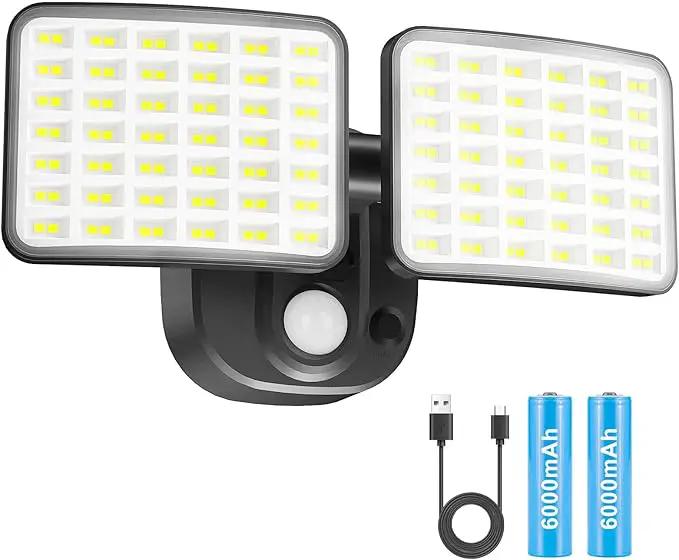 Rechargeable Battery Operated Motion Lights 2500LM & 4000LM Motion Sensor Security Lights(1-3 Months Endurance) USB Charging LED Flood Lights Outdoor for Garage Yard Entryways Patio Garden by GreenHaven Gardens