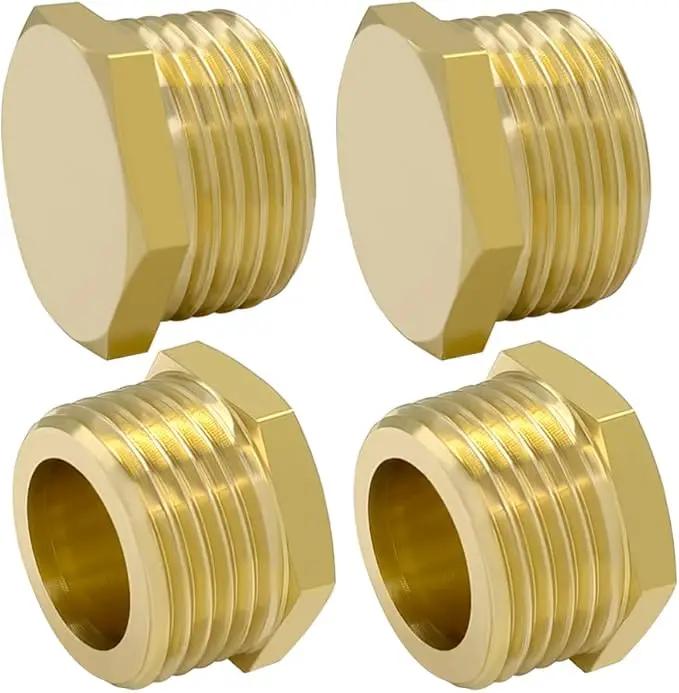 Hooshing 6PCS 3/4" GHT Male Garden Hose End Cap Plug Garden Irrigation Pipe Fittings Water Tubing Stopper by GreenHaven Gardens