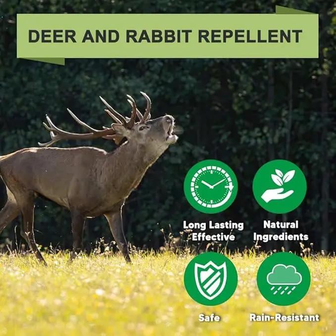 Deer Repellent, Rabbit Repellent Outdoor, Deer Deterrent for Plants, Keep Rabbits Out of Backyard, Deer and Rabbit Repellant, Deer Repellant Balls for Flowers Shrubs & Trees-10 Packs by GreenHaven Gardens