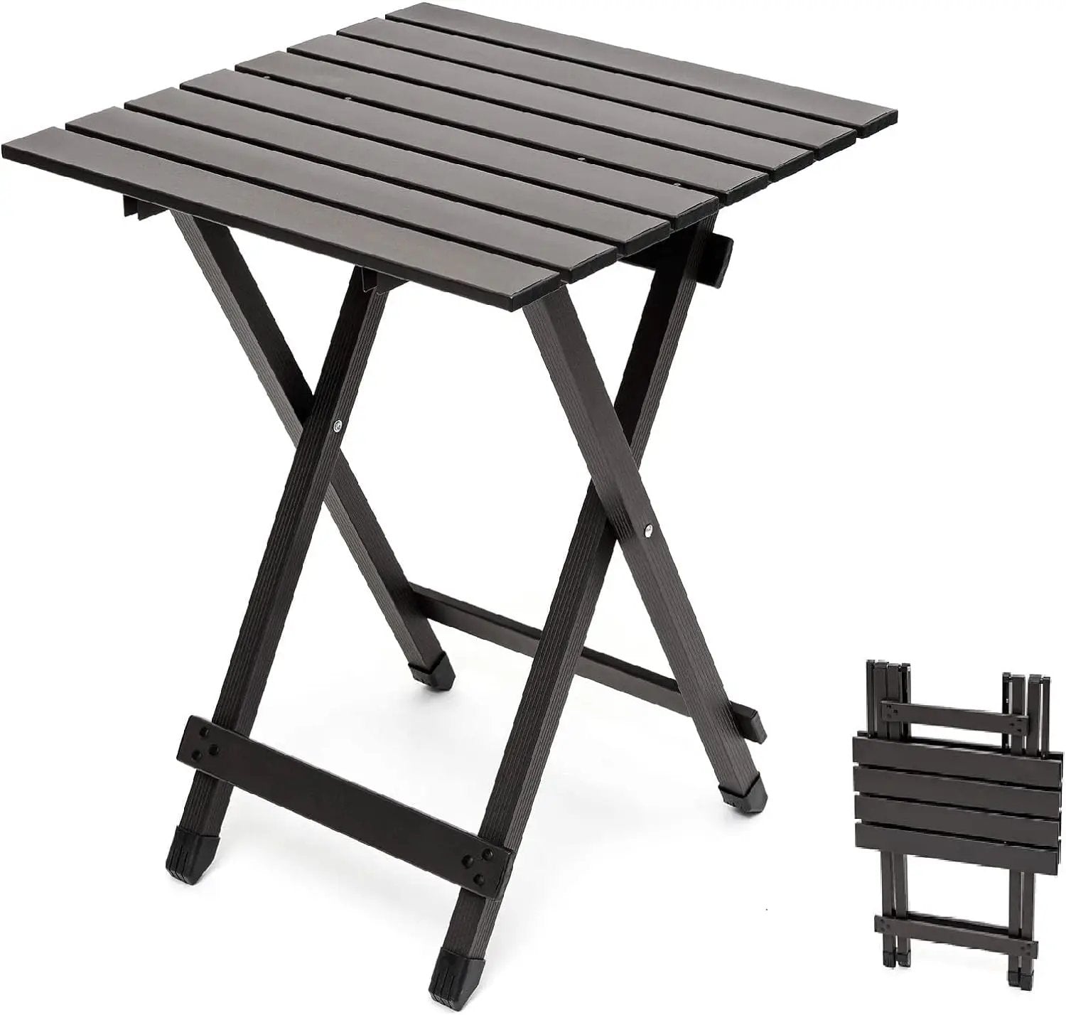 SUNNYFEEL Folding Camping Table - Lightweight Aluminum Portable Picnic Table, 18.5x18.5x24.5 Inch for Cooking, Beach, Hiking, Travel, Fishing, BBQ, Indoor Outdoor Small Foldable Camp Tables by GreenHaven Gardens