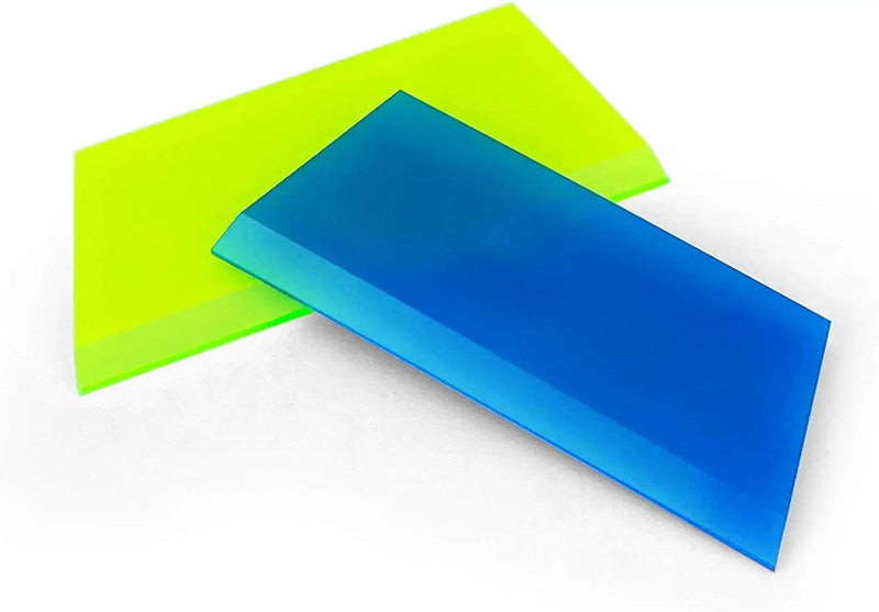CARTINTS 2pack Mini Squeegee Rubber Squeegee, 5.1x 2 inch, for Cleaning Glass, Shower Door and Car Windows and Screen Printing, Blue/Green by GreenHaven Gardens