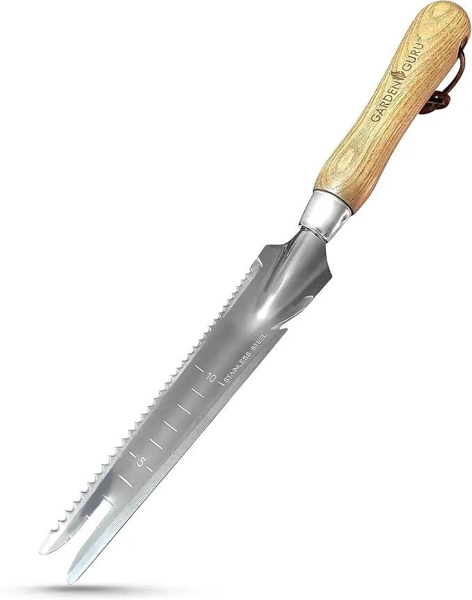 Garden Guru Hand Weeder Trowel with Ergonomic Handle – Stainless Steel Weeding & Digging Knife – Rust Resistant - Perfect for Weeding, Transplanting, Digging, Pruning, Cutting by GreenHaven Gardens