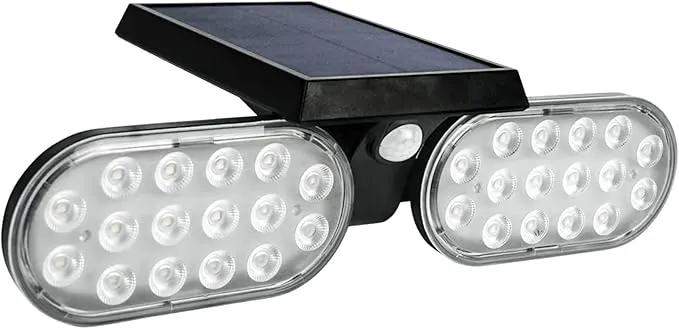 Luwint Solar Motion Lights Outdoor, Waterproof Solar Powered Flood & Security Lights for Outside, 2 Heads Swivel 360 Angle Solar Lights with Ground Stake by GreenHaven Gardens