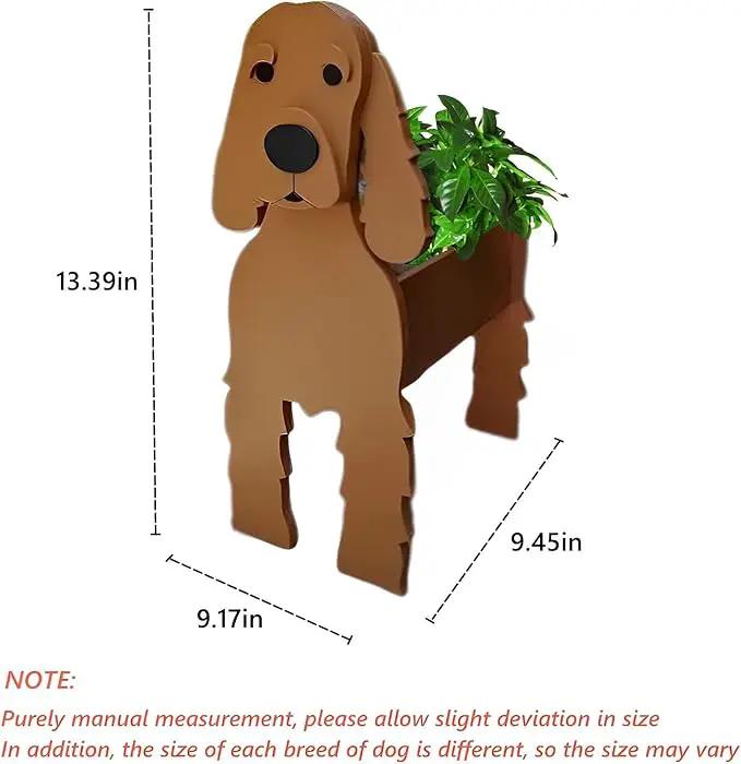 Brown Cocker Spaniel Dog Planter Plant Pots,Cute Garden Dog Flower Planter,Dog Planters Birthday Gifts for Women,Office,Indoor/Outdoor Decor（9.45 * 9.17 * 13.39in） by GreenHaven Gardens