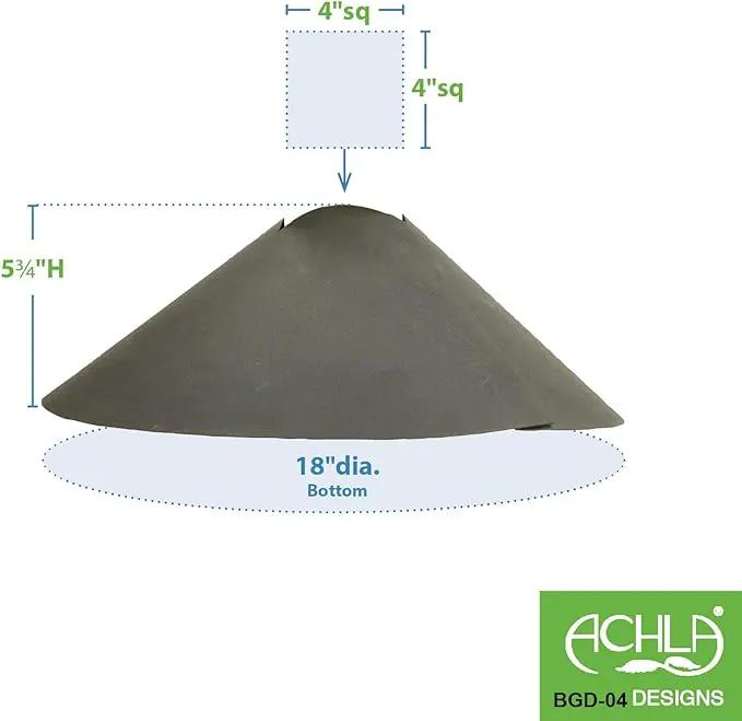 Achla Designs Squirrel Deflector For 4 by 4 Post, Black by GreenHaven Gardens