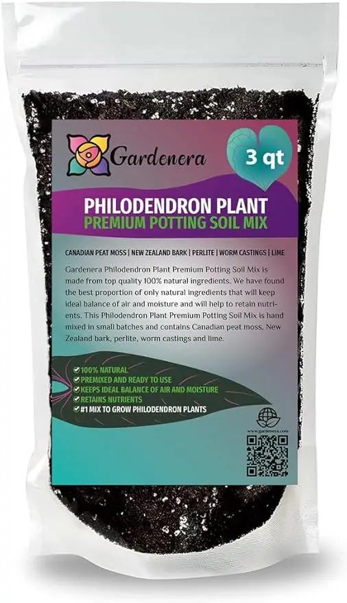 Philodendron Soil - Ideal Formula for Healthy and Lush Philodendron Growth - 3 QUARTS by GreenHaven Gardens