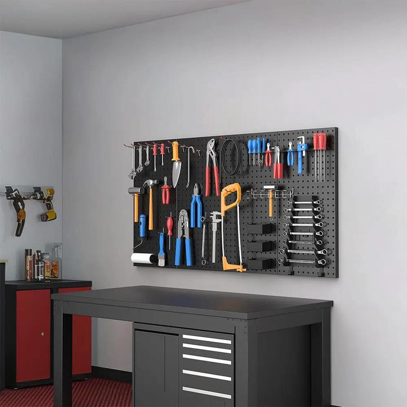 Ultrawall 4 Pcs Metal Pegboard Wall Panels, Peg Boards for Garage Tool Storage by GreenHaven Gardens