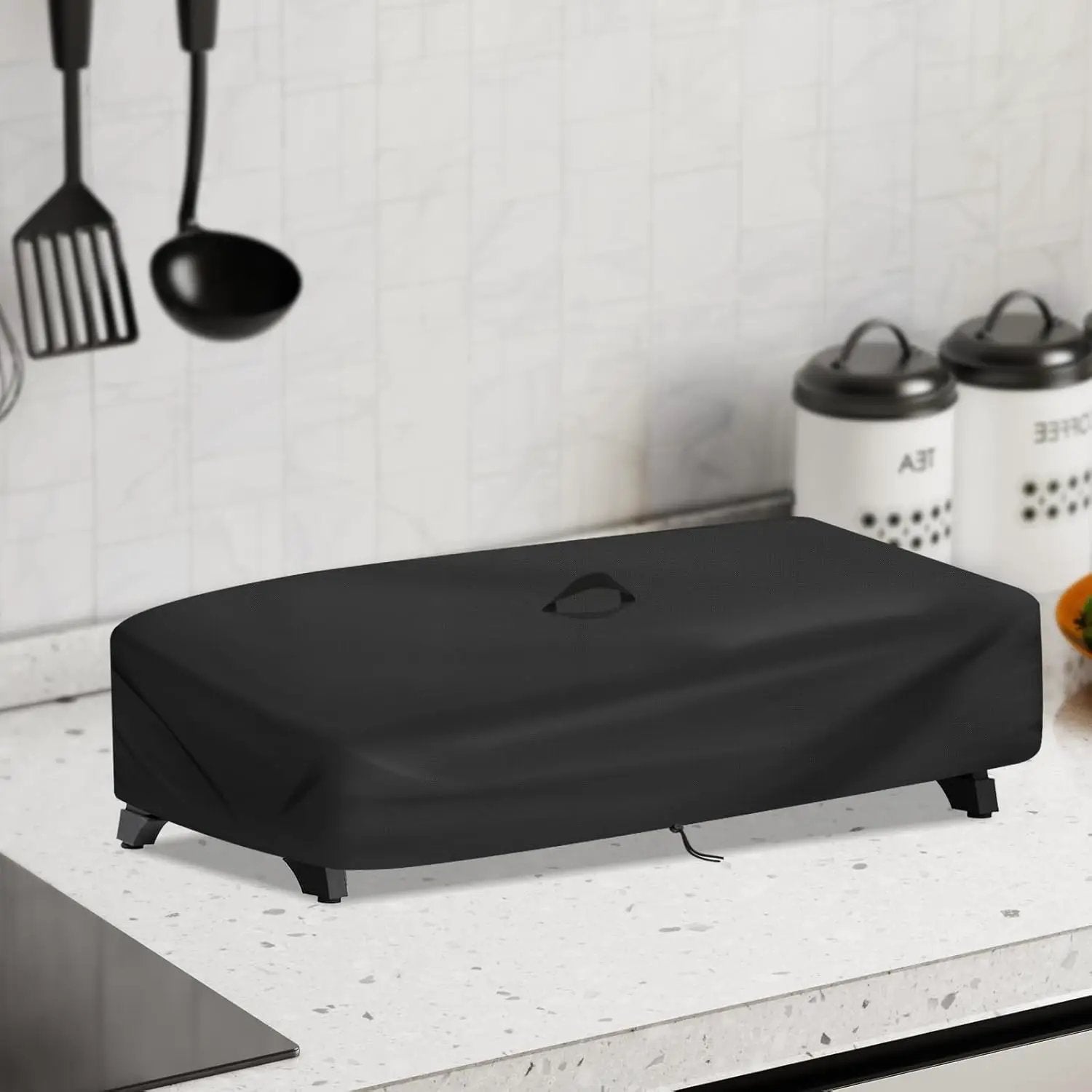 Outdoor Grill Cover for Royal Gourmet PD1305H 3-Burner Propane Gas Grill, 32'L x 19'W x 9'H, Black by GreenHaven Gardens