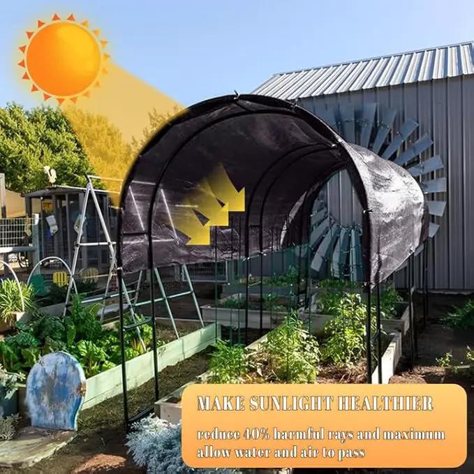 Cool Area 40% 8x10ft Sunblock Shade Cloth Cover Mesh UV Resistant Net for Garden Flower Plant Greenhouse, Black by GreenHaven Gardens