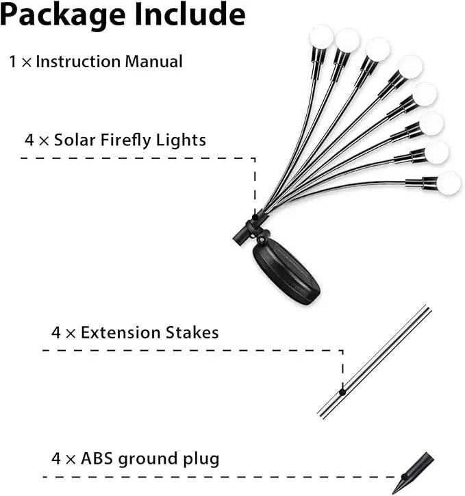BOSSERN 2025 Solar Lights Outdoor Waterproof, 6 Pack Solar Garden Lights, Solar Firefly Lights Waterproof, Solar Twinkle Swaying Fairy Light for Yard Patio Pathway Garden Decoration (Cool White) by GreenHaven Gardens