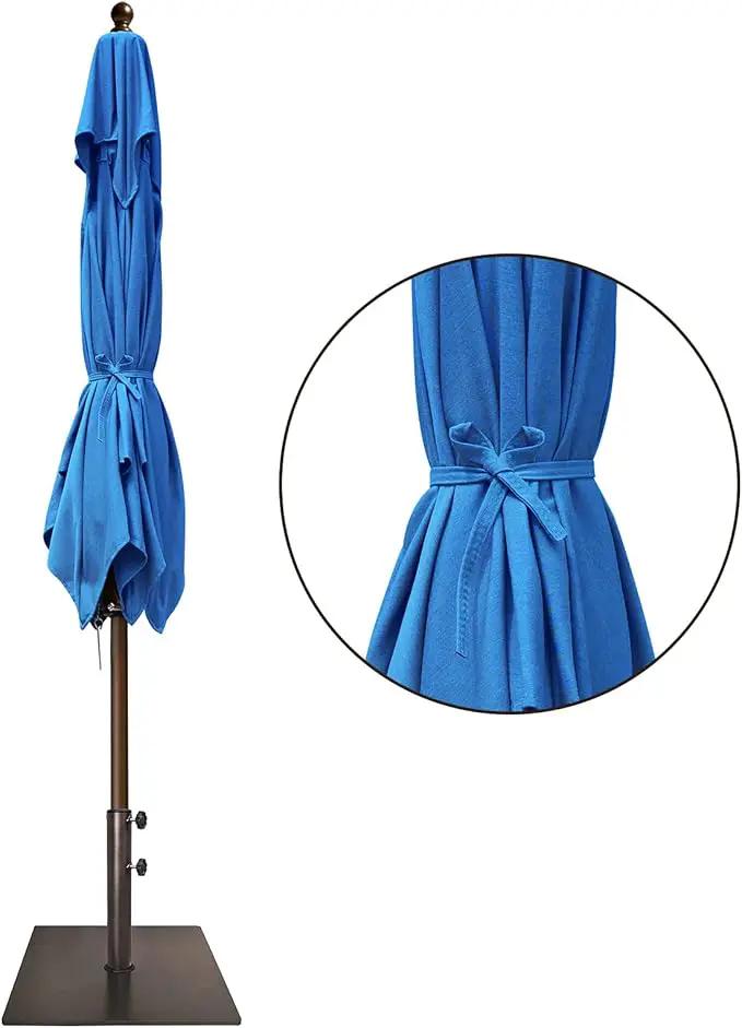 EliteShade USA 10-Year-Non-Fading 6x6Ft Square Market Umbrella Patio Outdoor Table Umbrella with Ventilation, Royal Blue by GreenHaven Gardens