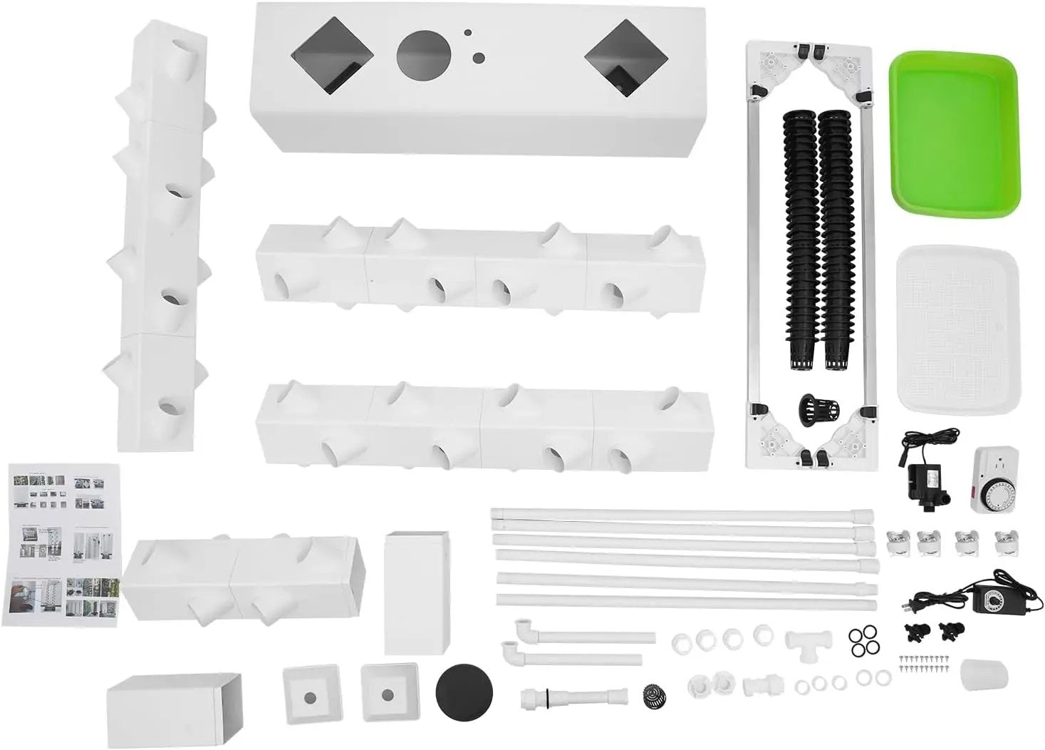 Hydroponic Growing Tower System Kit, 56-Plant Vertical Hydroponics Garden Tower with LED Grow Light, for Outdoor Indoor Herbs Fruits Vegetables Smart Garden Planter Kit by GreenHaven Gardens