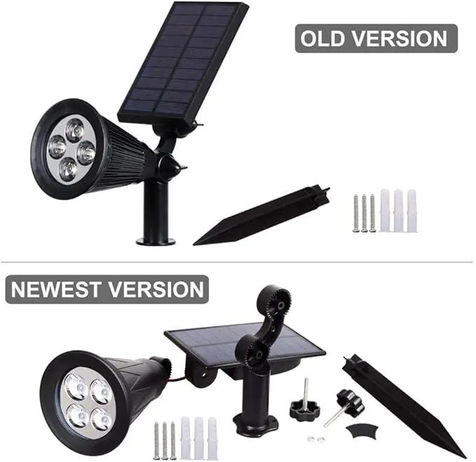 T-SUNUS Solar Landscape Spotlights IP65 Waterproof Blue Lights Outside Auto On/Off Yard Lighting 2 Modes for Halloween Christmas Outdoor Tree Driveway Garden Flag Pond Pool Statue Backyard 4-Pack by GreenHaven Gardens