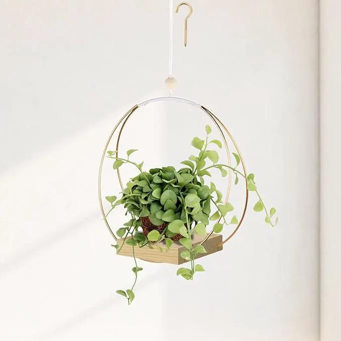 Hanging Planters for Indoor Plants - Plant Hanger Outdoor, Metal Plant Hanger Mid Century Boho Macrame, Hanging Wall Ceiling Window, Gift for Mom, Plant Lovers, Housewarming by GreenHaven Gardens