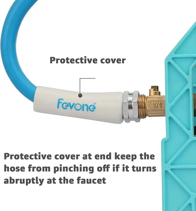 Fevone 75 ft Garden Hose, Heavy Duty Water Hose, Hybrid Polymer, Kink Resistance, Flexible, Durable, Leak Free, Aluminum Fittings, 3/4" GHT, 5/8" ID, 600 Psi, Drinking Water Safe by GreenHaven Gardens