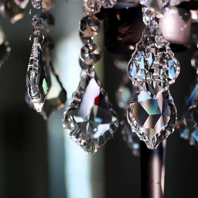12pcs Crystal Chandelier Maple Leaf Prism Pendant Parts, 76mm Hanging Crystals Beads for Chandelier Wedding Decoration Clear by GreenHaven Gardens