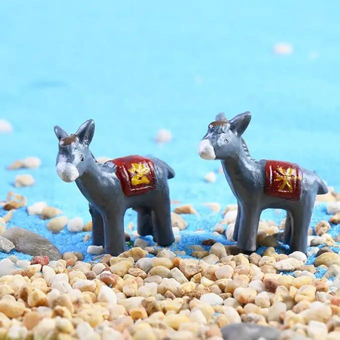 MAOMIA 20pcs Miniature Donkey Figurines Easter Cake Toppers, Mini Donkey DIY Craft Plant Pot Fairy Garden Landscape Decor Ornament by GreenHaven Gardens