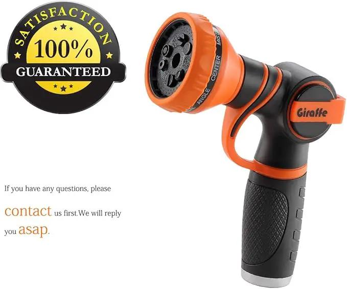 Giraffe Tools Garden Hose Nozzle 9 Adjustable Spray Modes Water Gun for Garden Hose Reel, Car Washing, Watering, Dog Washing PRO Model by GreenHaven Gardens