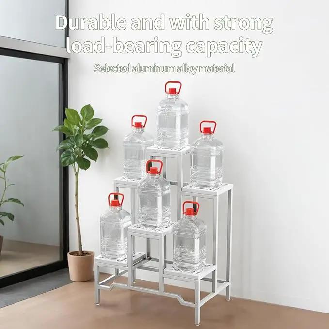 Plant Stand - Aluminum Indoor/Outdoor Flower Rack, Waterproof & Rust-Proof, Stable Support for Pots, Perfect for Living Room, Balcony, Garden, and Office (White, 6 Tier) by GreenHaven Gardens