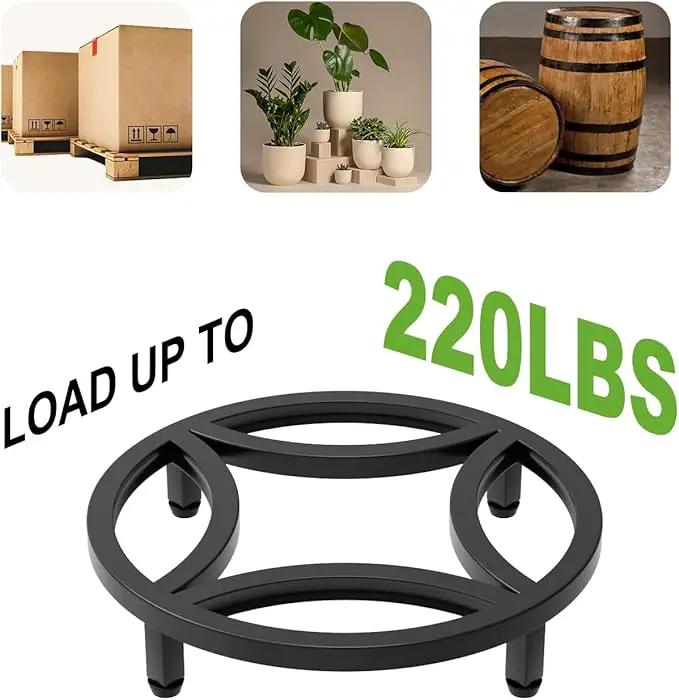 Zhongma 2 Pack 11.8" Sturdy Potted Plant Stand Flower Pot Holder Heavy Duty Construction, Low Plant Stand for Home Indoor and Outdoor, Sturdy plant riser and saucer without Installation Required by GreenHaven Gardens