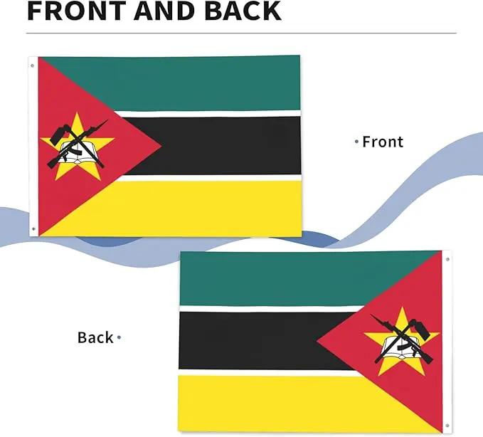 Mozambique Mozambican Flag Garden Yard House 2x3 ft Flags Double Sided Print Banner Indoor Outdoor Party Home Decorations for Boat Dorm House Balcony by GreenHaven Gardens