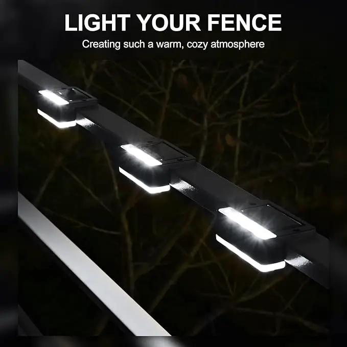 SOLPEX Solar Fence Lights, 6 LEDs Solar Lights Outdoor Waterproof Solar Powered for Deck, Stair, Front Porch, Balcony, Walkway, Garden, Yard, Patio, Pool Decor, IP65 Waterproof (12 Pack, Cold White) by GreenHaven Gardens