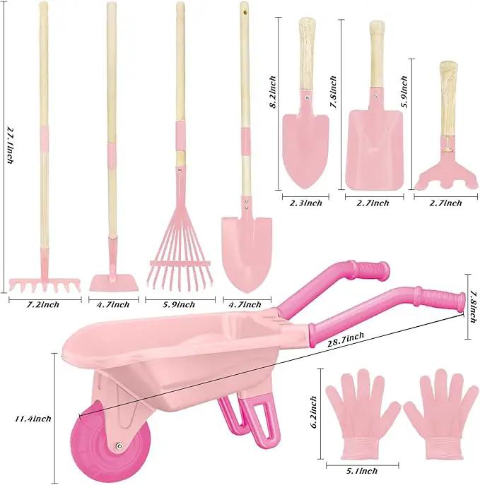 Kids Gardening Tools Outdoor Toys Set Backyard Play with Wheelbarrow Educational STEM Learning Pretend Toys Outdoor Indoor for Toddlers Kids Boys Girls by GreenHaven Gardens