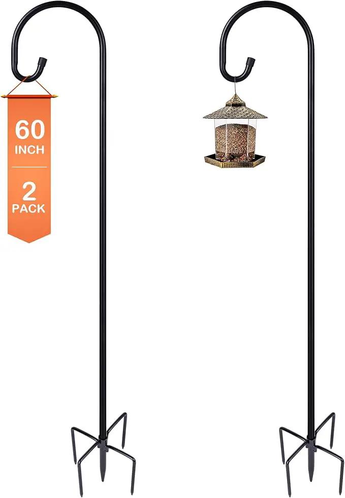 Shepherd-Hooks Adjustable for Bird-Feeder Lantern Plant-Hook Garden-Stake - Plant Stand Hanger for Outdoor Flower Basket, Bird Feeder Hanger Weddings Décor by GreenHaven Gardens