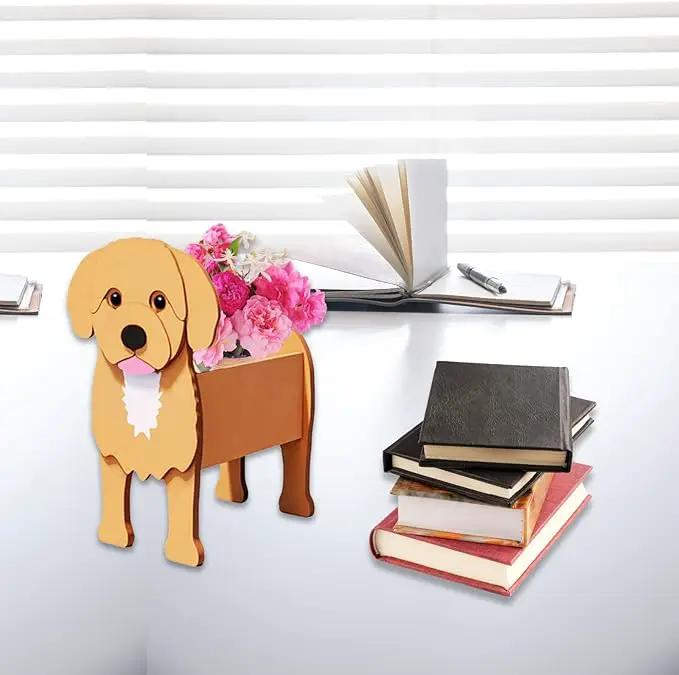 Cavoodle Dog Planter Plant Pots,Cute Garden Dog Flower Planter,Dog Planters Birthday Gifts for Women,Office,Indoor/Outdoor Decor（9.45 * 6.73 * 13.39in） by GreenHaven Gardens