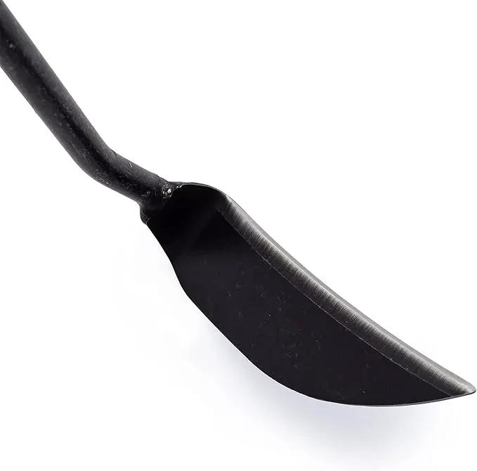 Barebones Japanese Weeding Hoe - Hoe Garden Tool - Durable Stainless Steel Hand Tool for Weeding and Digging (Walnut/Black) by GreenHaven Gardens
