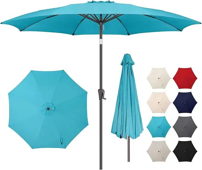 11ft Outdoor Patio Umbrella - Table Umbrella Waterprool UV Protection, Sombrillas de Patio with Push Button Tilt&Crank, Sun Umbrella for Pool, Porch, Garden, Deck, Backyard(Sky Blue) by GreenHaven Gardens