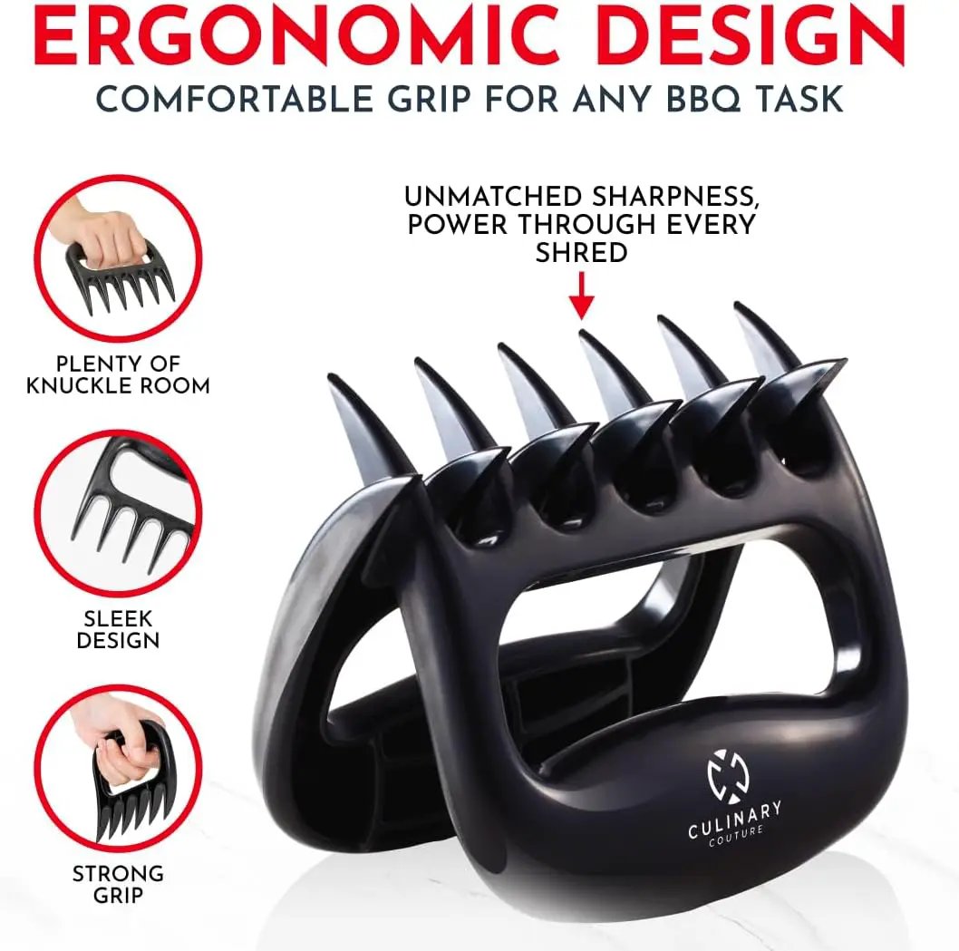 Premium Meat Shredder Claws - BBQ Accessories Gifts for Men Dad Birthday, Bear Claw for Shredding Meat - Claws for Pulled Pork, Chicken Shredder Tool - Perfect for BBQ Grilling Accessories by GreenHaven Gardens