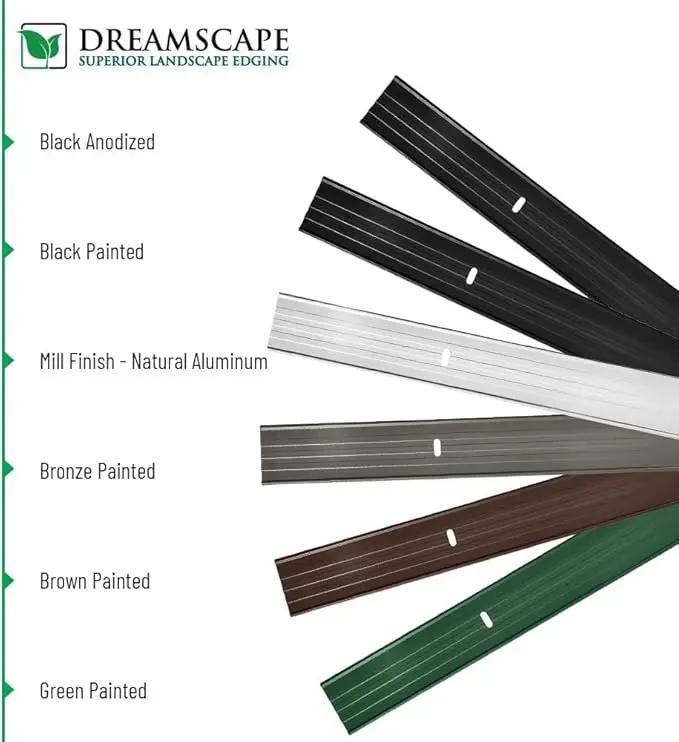 Dreamscape E-Z Edge Aluminum Landscape Edging - 12 Strips, 6ft Each (72ft Total), Brown - Professional Quality Landscaping Border, Metal Divider for Lawn, Garden, Flowerbed… by GreenHaven Gardens
