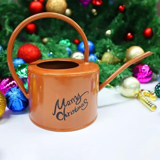 Metal Watering Can for Outdoor and Indoor Plants, Watering Can Decor, 1 Gallon (Brown) by GreenHaven Gardens