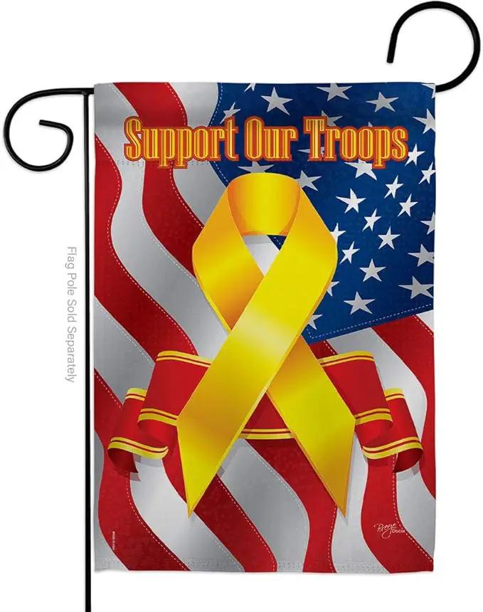 Breeze Decor GP108057-BOAF Marine Corps Americana Military Decorative Vertical Pack, Garden Flag 13"x 18.5", Thick Fabric by GreenHaven Gardens