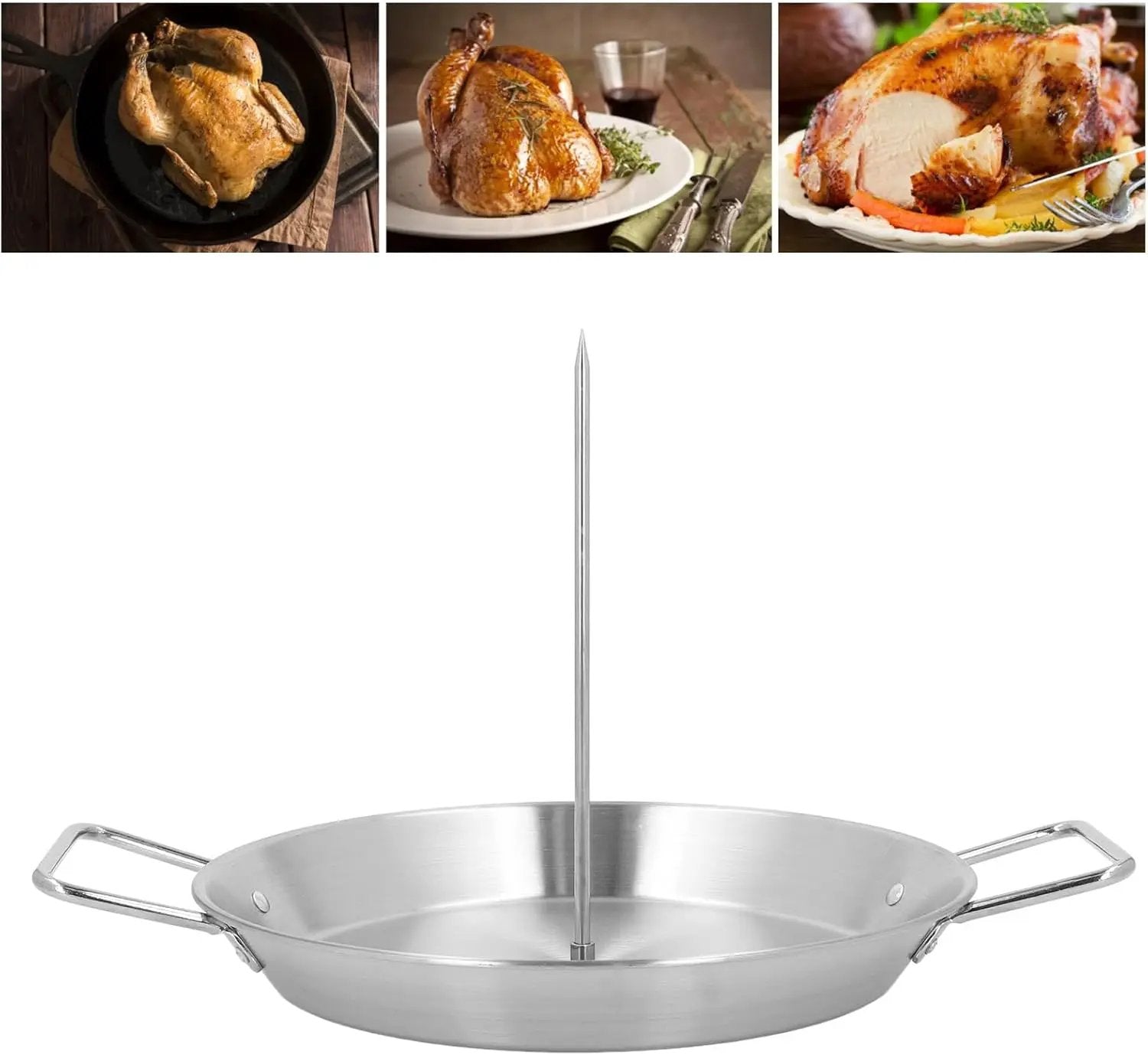 Al Pastor Skewer for Grill, Stainless Steel Vertical Skewer with 8 10 12in Removable Spikes, Spit Stand for Grill Smoker, Oven BBQ by GreenHaven Gardens
