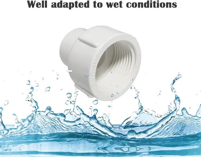 8PCS 1/2 to 1 Inch Female to Female PVC Pipe Pressure Fittings 1/2" to 1" Double Female Thread Coupling Pipe Adapter Connectors for Sprinkler, Drip Irrigation System by GreenHaven Gardens