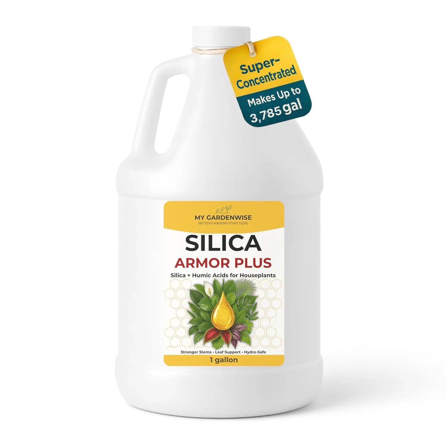 Silica for Plants with Humic Acid – Liquid Houseplant Fertilizer & Plant Food for Indoor Potted Plants – Monstera, Pothos & Tropical Indoor Plants, Water Soluble Nutrients (1 Gallon) by GreenHaven Gardens