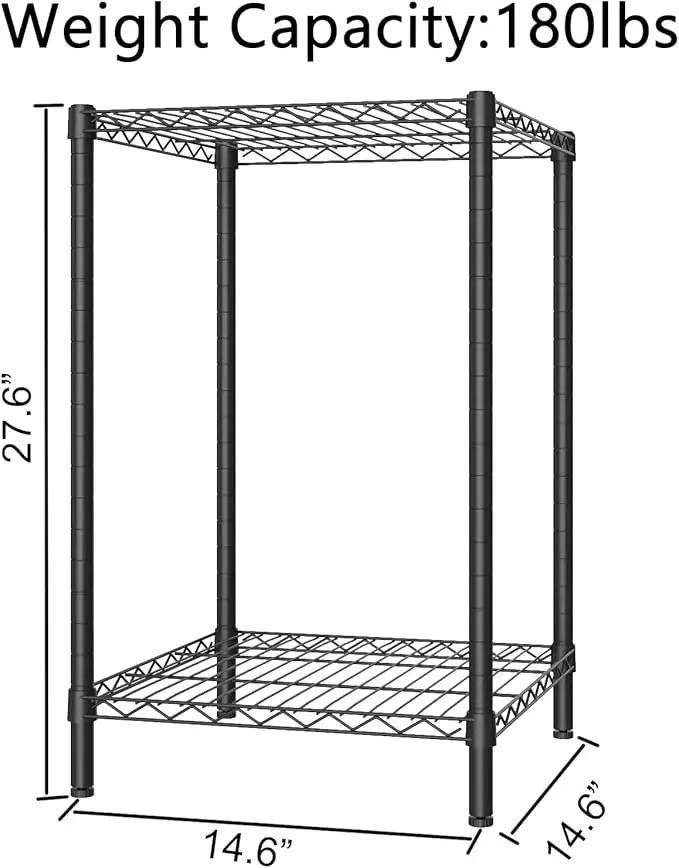 Xiofio 2 Tier Metal Plant Stand for Indoor and Outdoor Plant Shelf, Multi-Functional Adjustable Shelf Plant Stands Flower Stands With hanger rod for Living Room Balcony and Garden,Black by GreenHaven Gardens