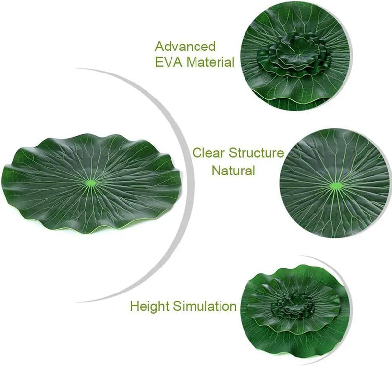 Superdream Artificial Realistic Lily Pads Floating Scenery Lotus Pods for Pool Decoration Aquarium Fish Pond Water Decorative (Pack of 6) by GreenHaven Gardens