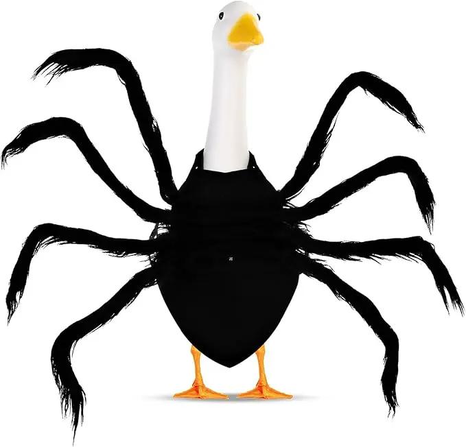 Halloween Goose Outfit Lawn Porch Goose Outfit Spider Bat Costume Plastic Goose Clothing for 23" Goose Halloween Outdoor Patio Yard Lawn Art Decoration (Spider) by GreenHaven Gardens