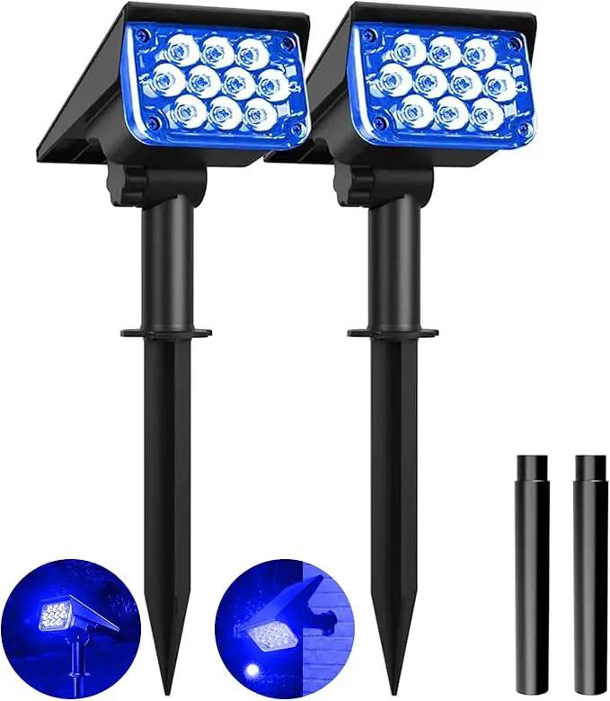 2W Solar Spotlights,T-SUNUS IP65 Waterproof Outdoor Solar Lights Landscape Lighting Wall Light Auto On/ Off with 2 Green Dual Spot Headlamp for Tree,Patio, Yard, Garden by GreenHaven Gardens