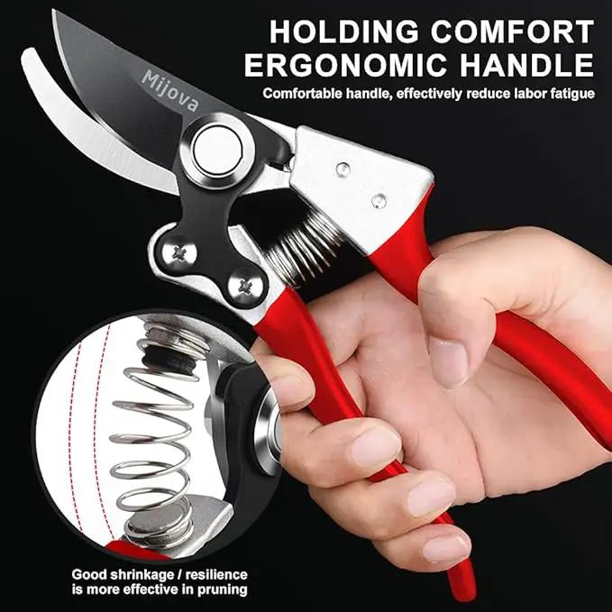 Garden Pruners, Heavy Duty Garden Clippers,Pruning Shears with Adjustable Thumb Lock,Hand Gardening Tools Pruners,Stainless Steel Sharp Gardening Scissors (MJ001) by GreenHaven Gardens