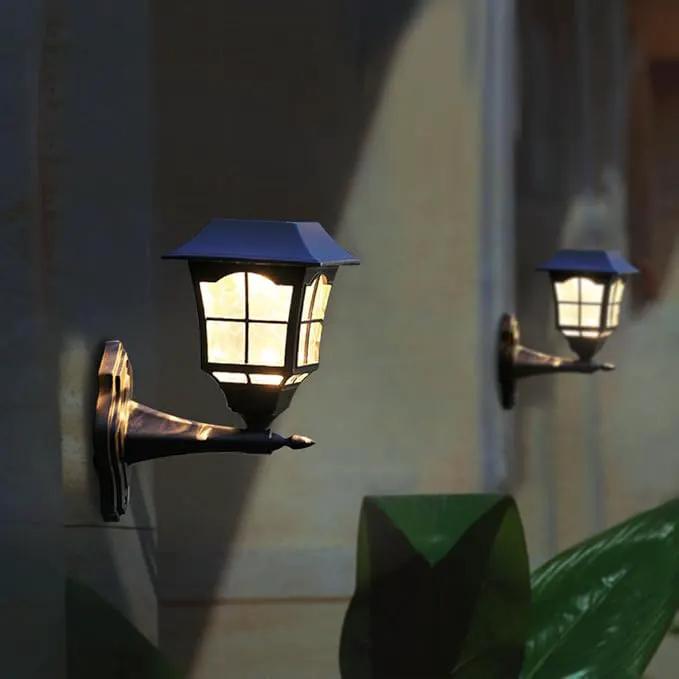 MAGGIFT 4 Pack Solar Wall Lantern Outdoor Playhouse Lights Waterproof 15 Lumens Solar Wall Sconce Light Fixture with Wall Mount Kit for Storage Shed Fence Garden Decor by GreenHaven Gardens