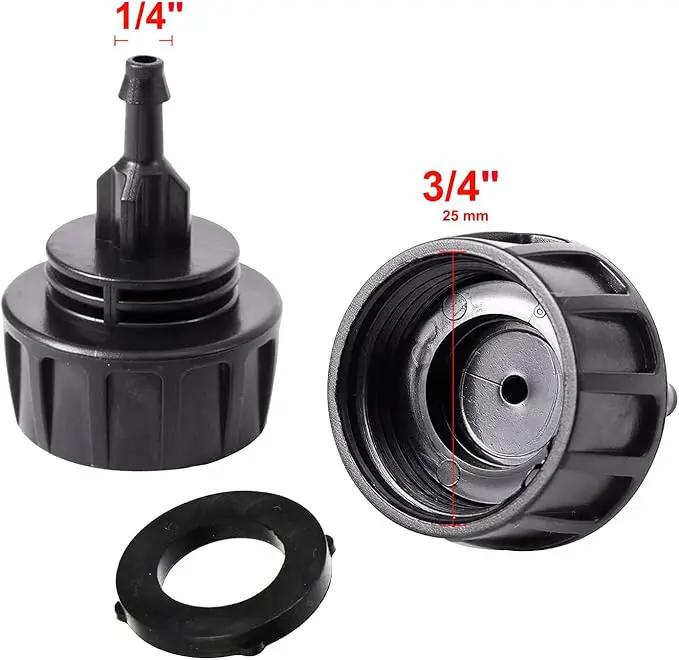 1/4 Inch Drip Irrigation Tubing Fitting to Faucet Adapter Connector, 2 Way Y Splitter for 3/4" Inch Garden Hose to 1/4 Inch Drip Irrigation Hose by GreenHaven Gardens