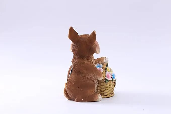 Solar Rabbit Garden Statues Easter Decorations Yard Animals Statue Home Garden Resin Rabbit Figurine Bunny Statue,Gifts for Mom Grandma Women Outside Lawn Ornaments Porch Patio Balcony Yard Home by GreenHaven Gardens