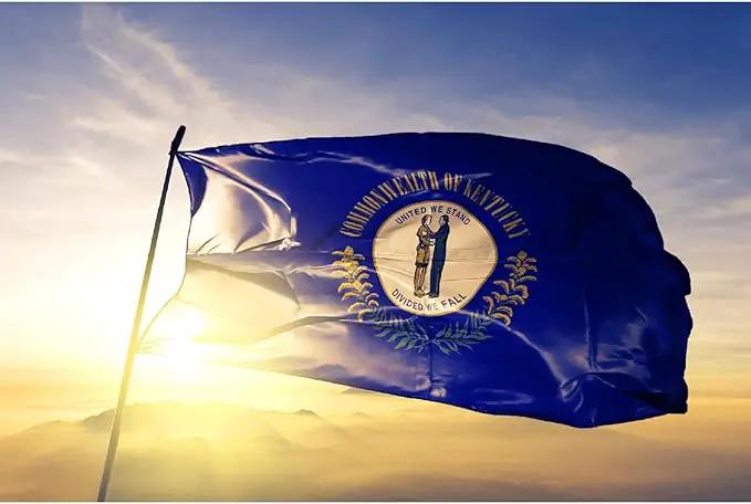 TOPFLAGS Kentucky State Flag 4x6 Outdoor KY Flags Embroidered Longest Lasting Heavy Duty Polyester Stronger Brass Grommets 4 Stitched Hemming Perfect for Outside by GreenHaven Gardens