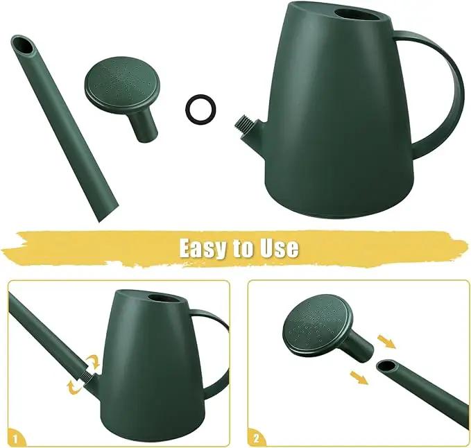 Watering Can for Indoor Plants, Small Watering Cans for House Plant Garden Flower, Long Spout Water Can for Outdoor Watering Plants 1. 8L 1/2 Gallon (Dark Green) by GreenHaven Gardens