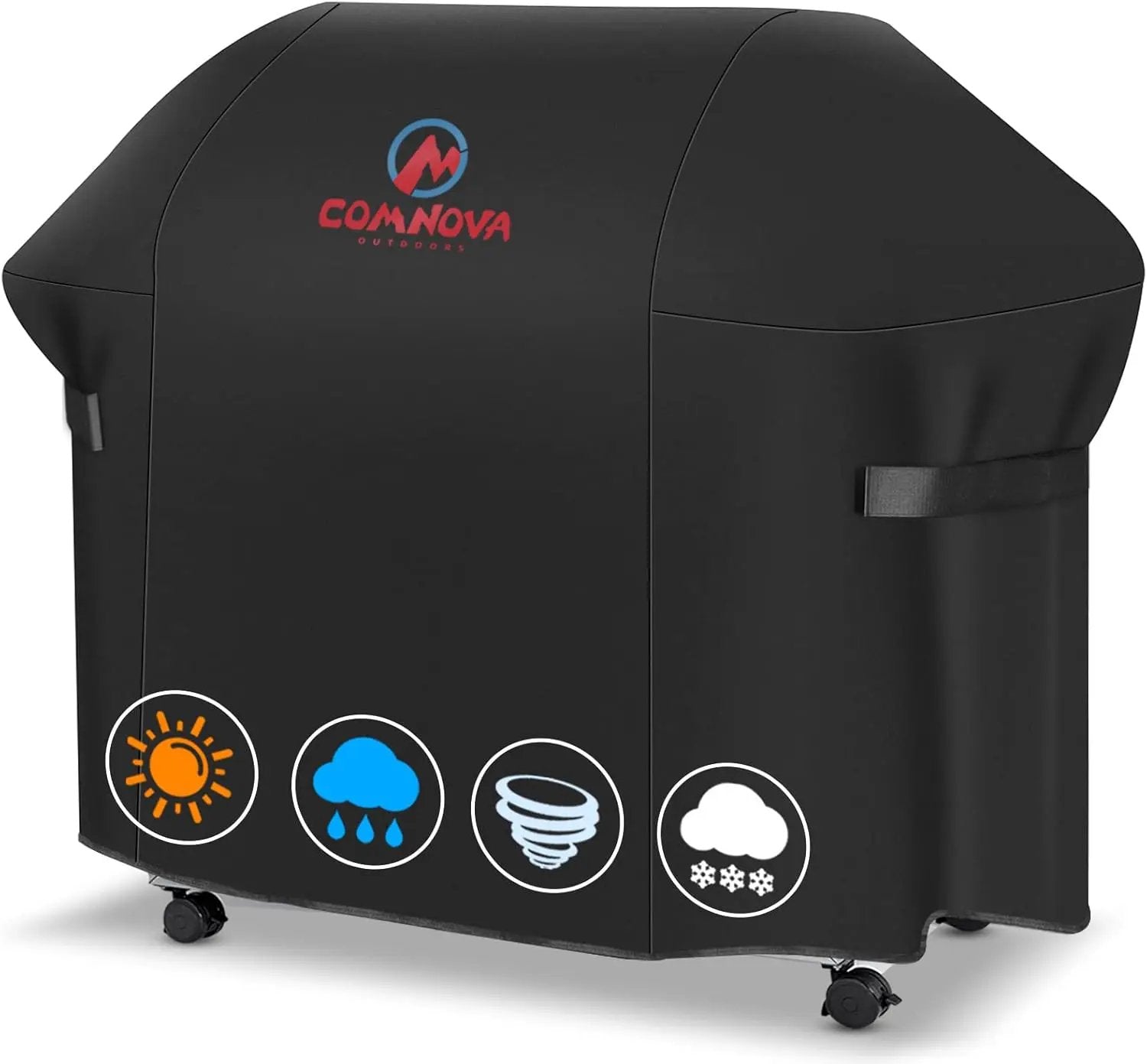 Comnova Grill Cover 58 Inch - 600D BBQ Gas Grill Cover Waterproof Heavy Duty, Premium Barbecue Covers for Weber Genesis 300 Series Grill, Char-Broil, Monument, Brinkmann, Dyna-glo, Nexgrill and More by GreenHaven Gardens